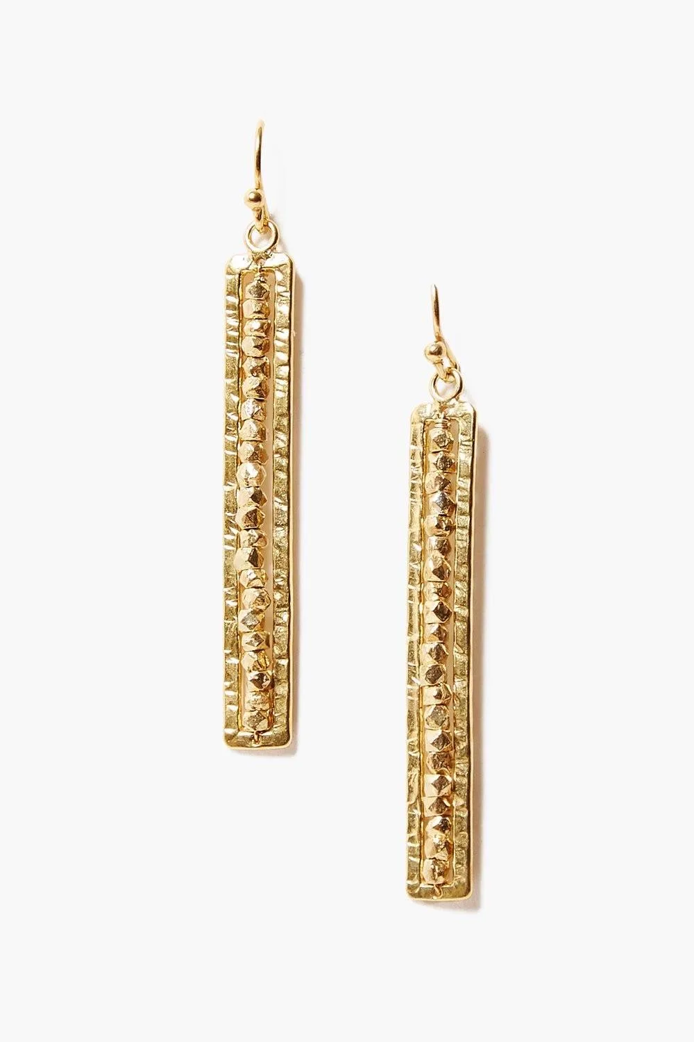 Chan Luu Yellow Gold Nugget Earrings