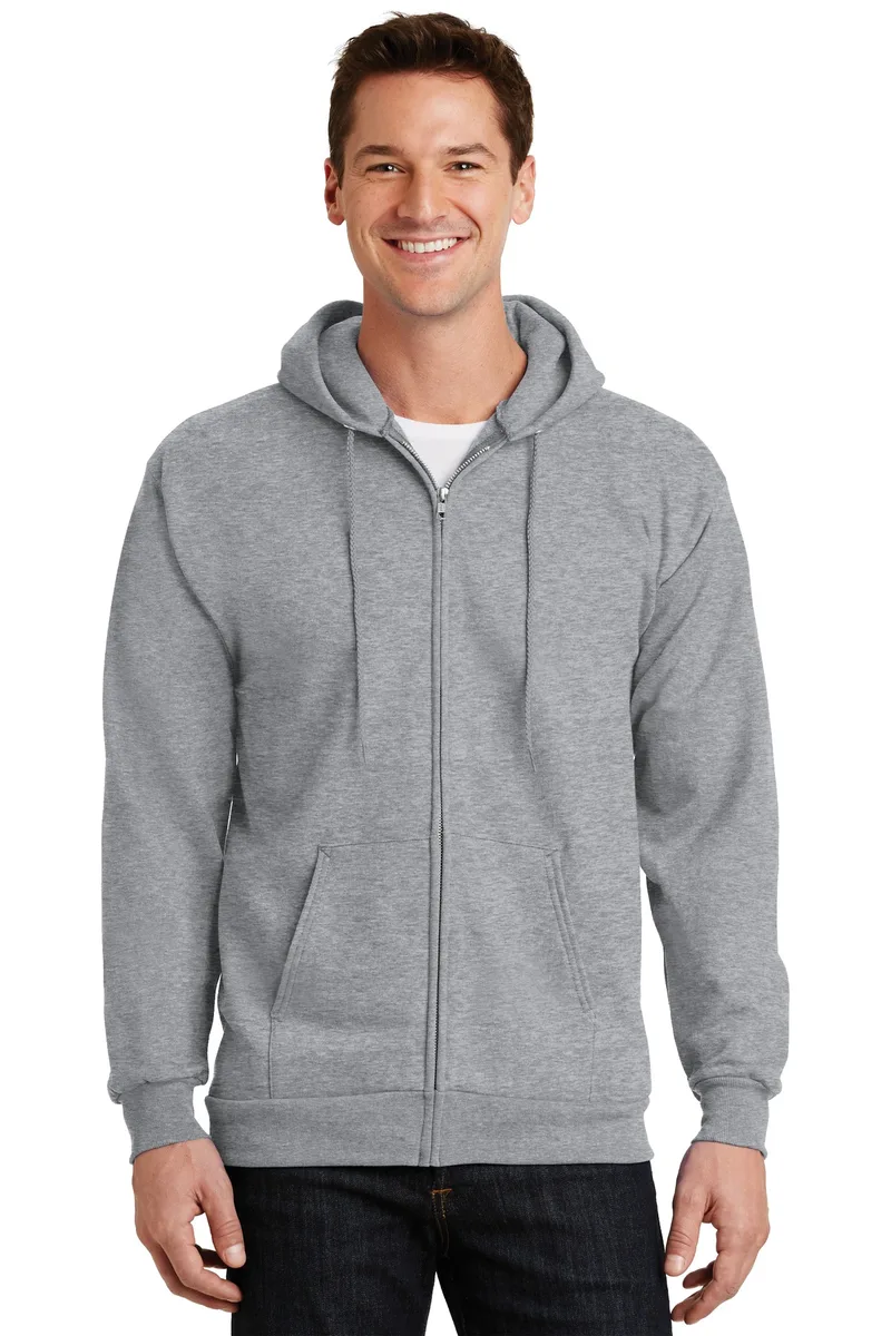 Port & Co™ Essential Fleece Full-Zip Hooded Sweatshirt.