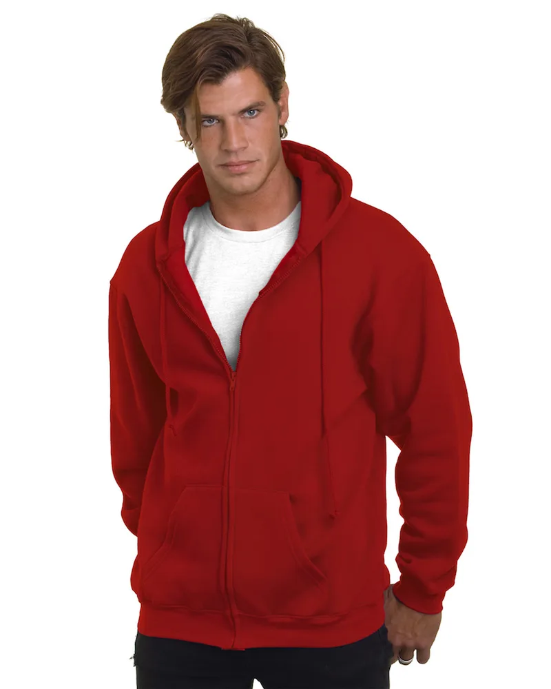 BAYSIDE Adult USA Made Full-Zip Heavyweight Hooded Sweatshirt view 3