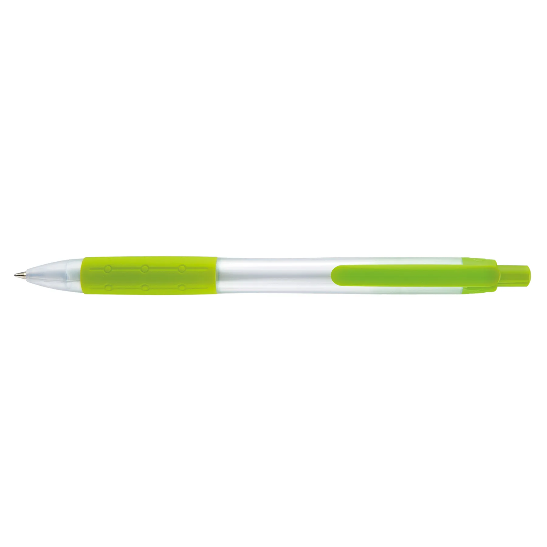 Translucent Pearl White/Lime Green Blank Front View
