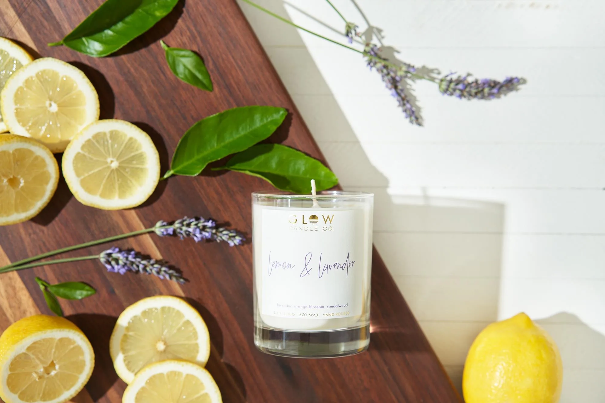 Glow Candle Company 14Oz Lemon Lavender Soy Candle