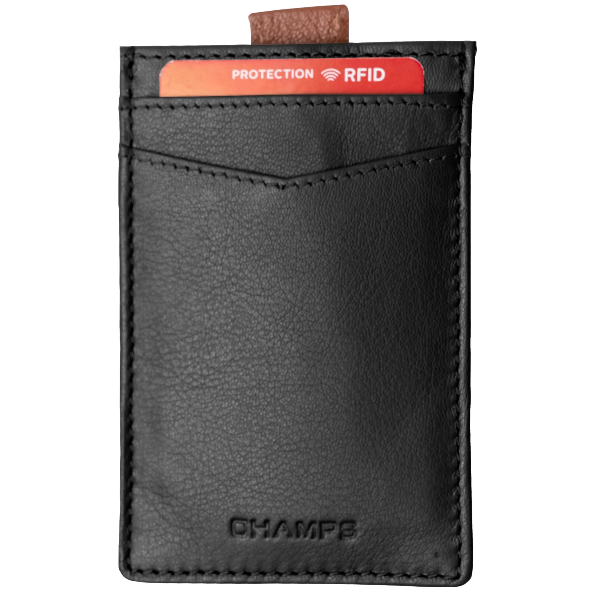 Champs Luggage Black Smart Tap Wallet Size 2.75"X4.25"X0.25"