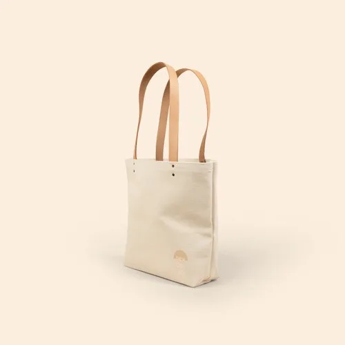 Natural Canvas Beige Logo Side