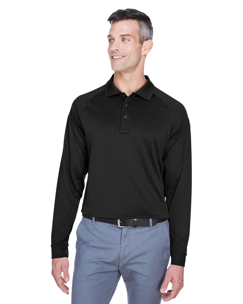 Harriton Men's Advantage Snag Protection Plus Long-Sleeve Tactical Polo Shirt