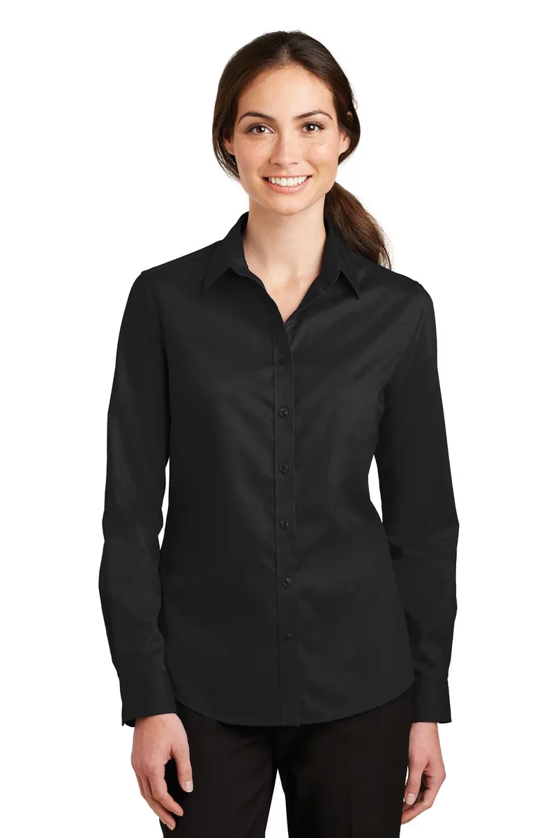 Port Authority® Women's SuperPro™ Twill Shirt. view 7