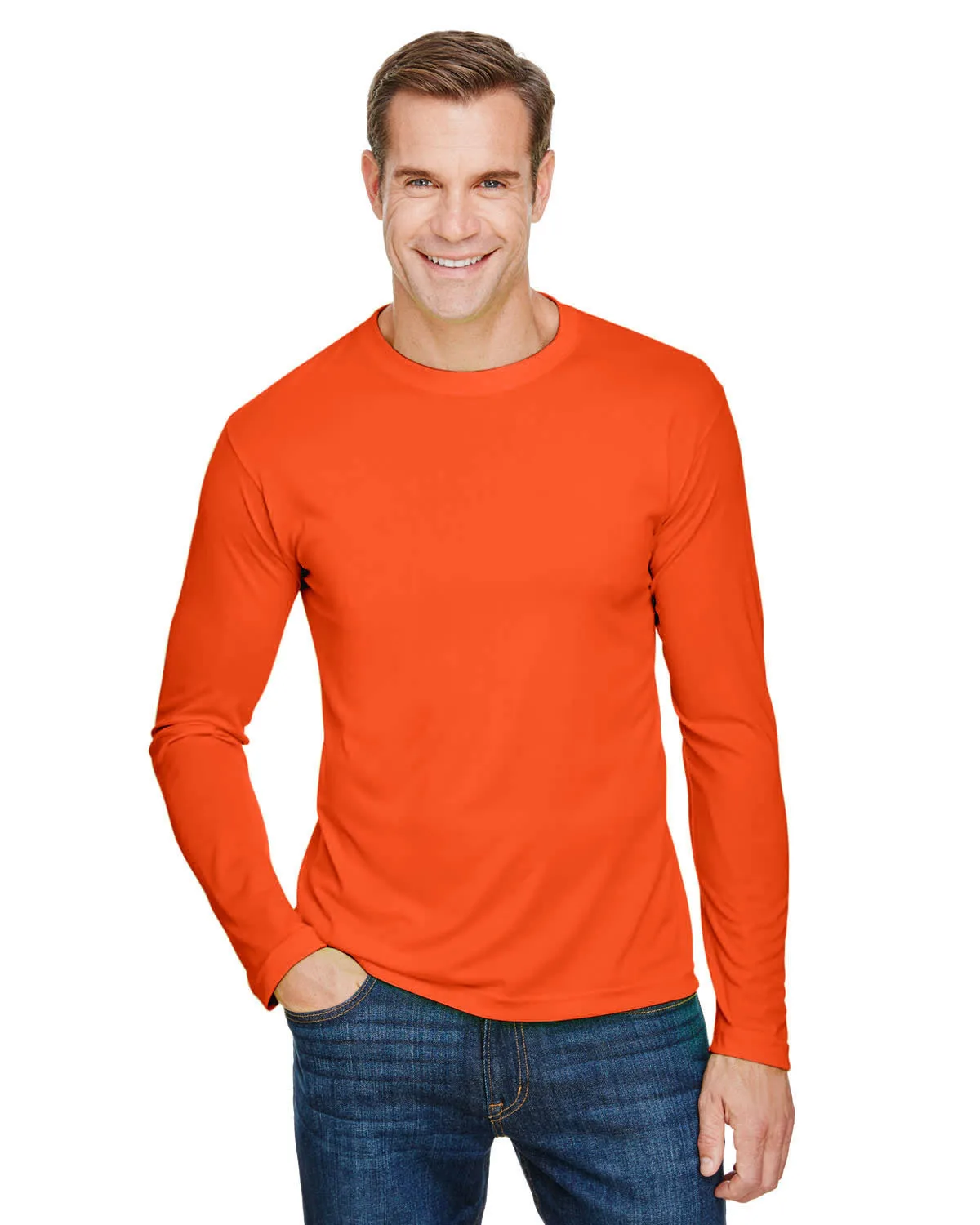 BAYSIDE Unisex USA Made Performance Long-Sleeve T-Shirt