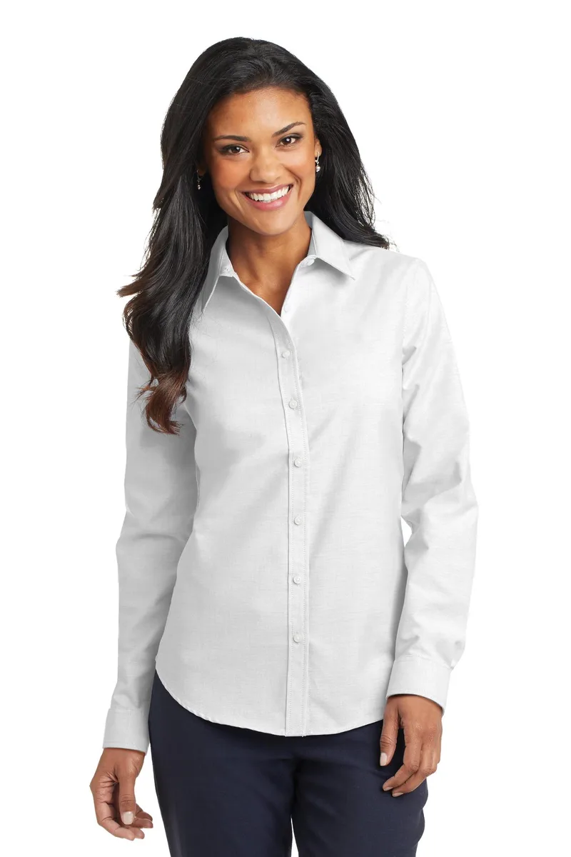Port Authority® Women's SuperPro™ Oxford Shirt. view 5