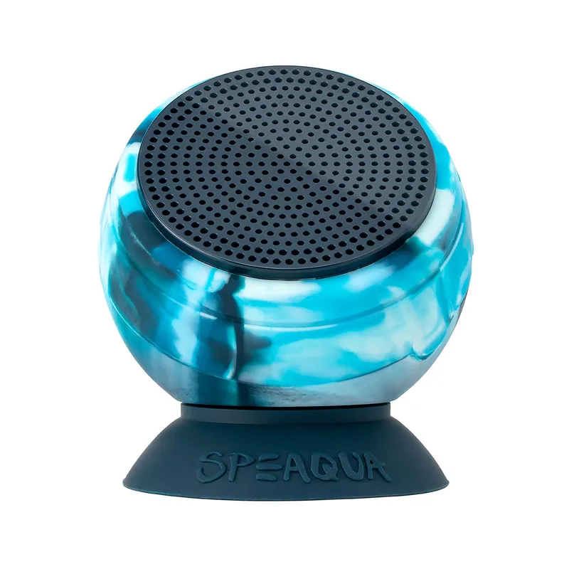 Speaqua The Barnacle Vibe 2.0 Waterproof Bluetooth Speaker w/8 Gb Internal Memory In Tidal Blue