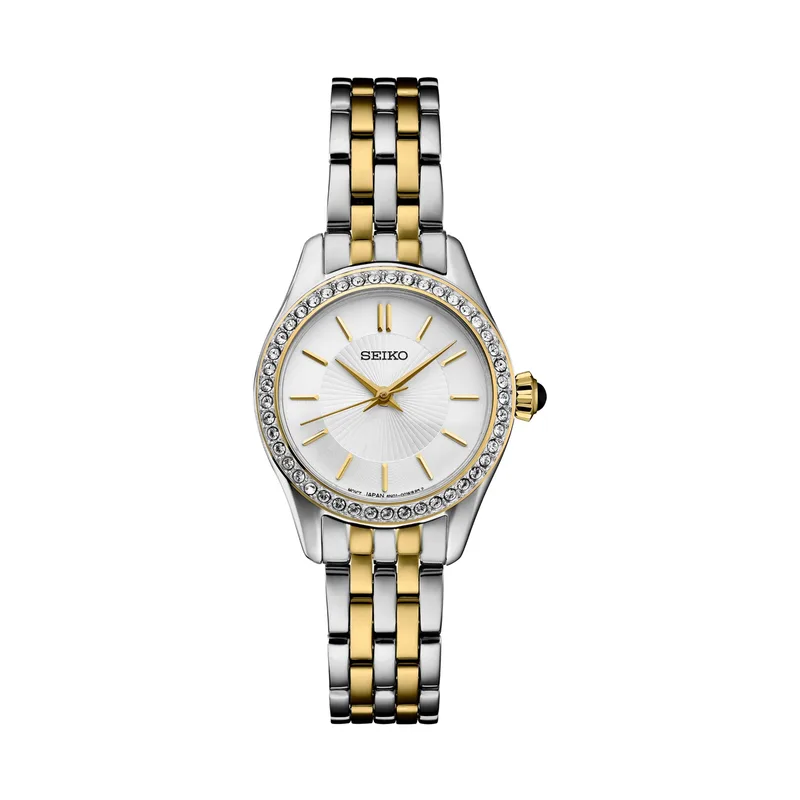 Seiko Ladies Essentials Crystal Two-Tone Stainless Steel Watch