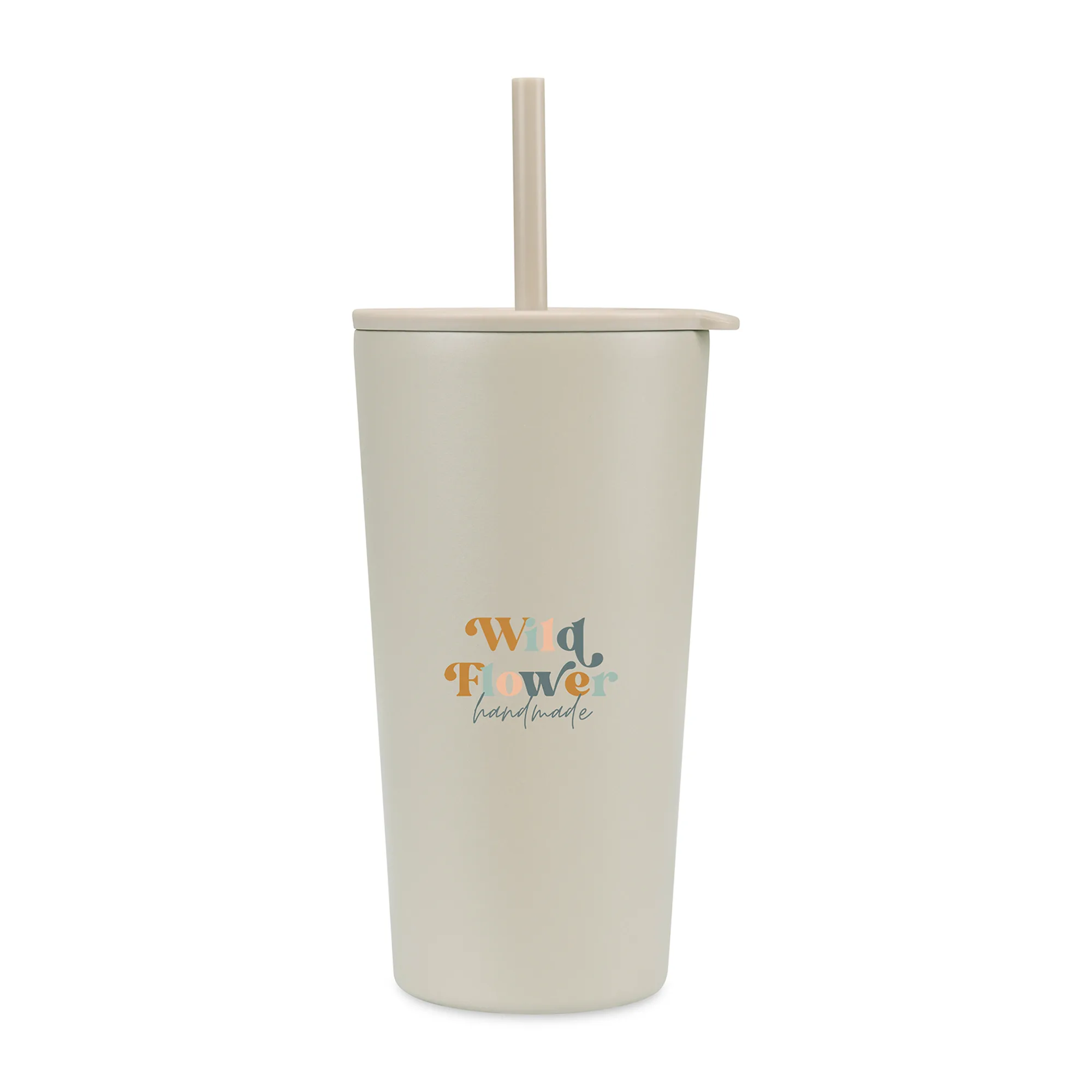 Aviana™ Rowan Recycled Straw Tumbler - 17 Oz. - Taupe