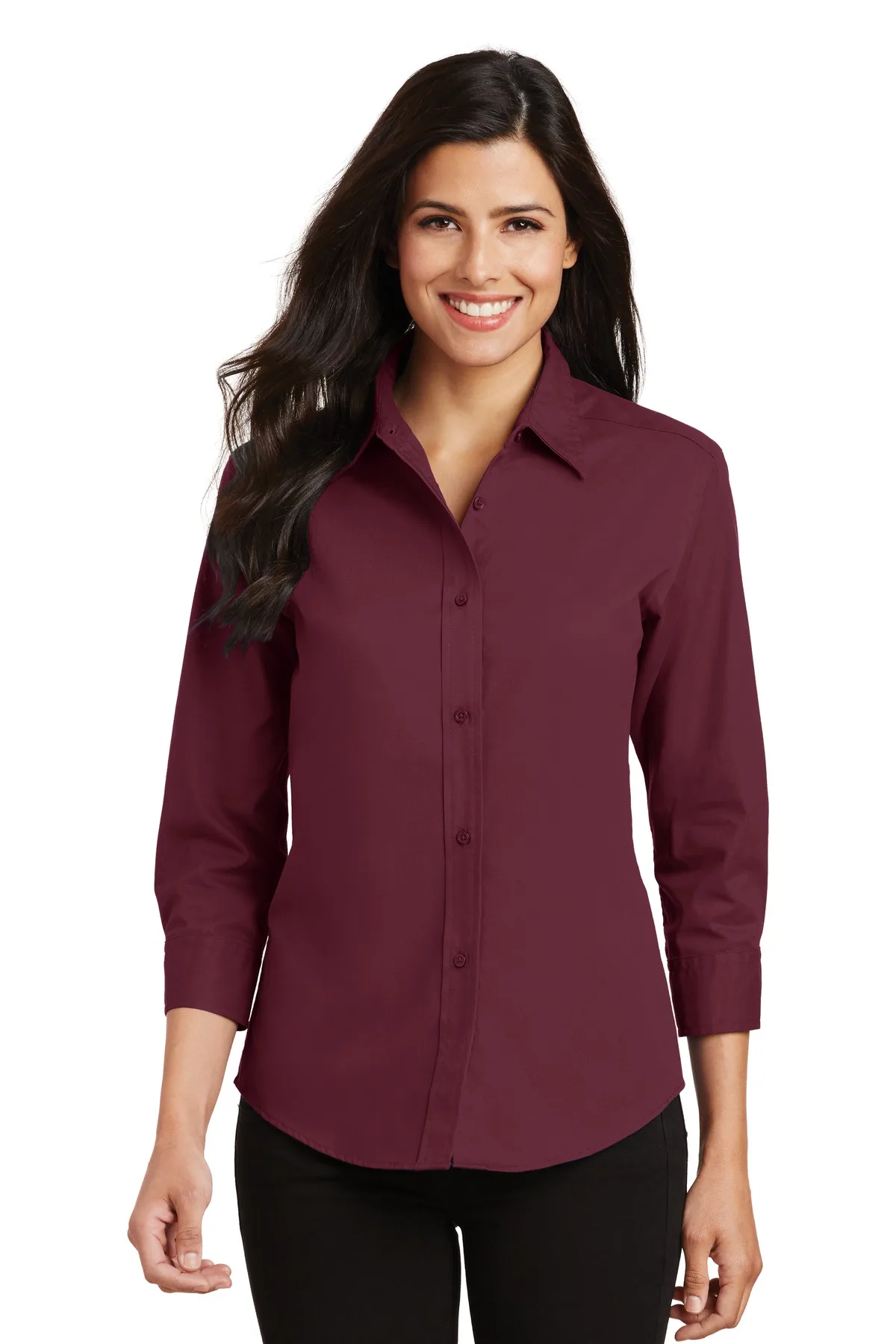 Port Authority® Women's 3/4-Sleeve Easy Care Shirt.