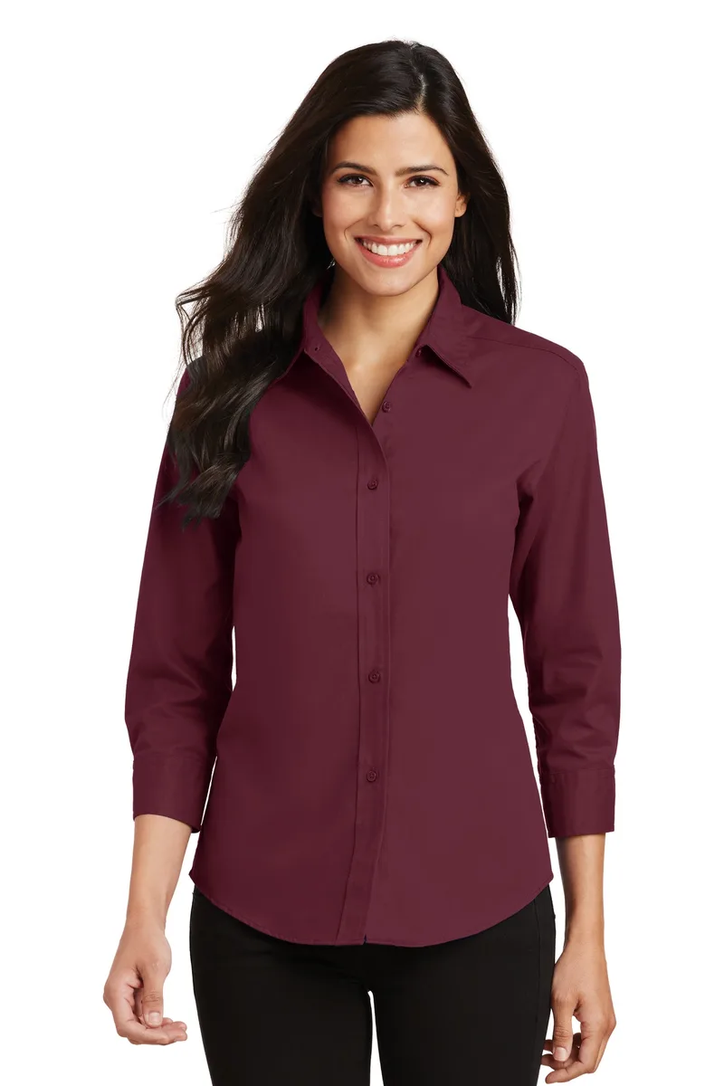 Port Authority® Women's 3/4-Sleeve Easy Care Shirt.