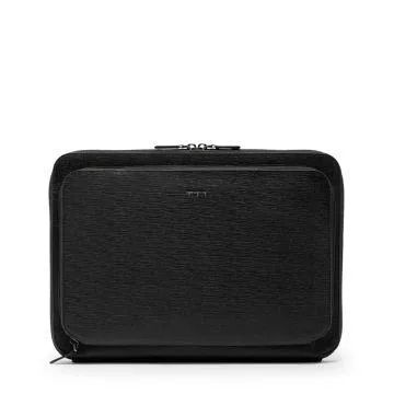 Tumi Nassau Laptop Portfolio- Black Embossed Leather