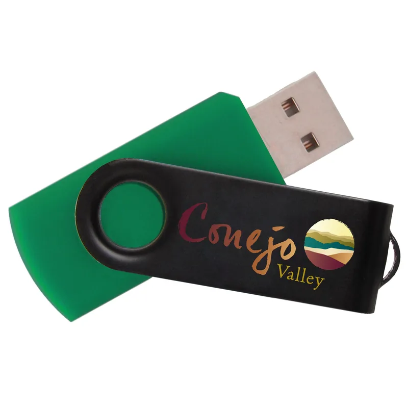 iClick® Black Swivel USB Flash Drive 16GB