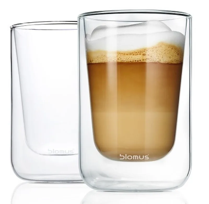 Blomus Nero - Set 2 Insulated Cappuccino / Tea Glasses