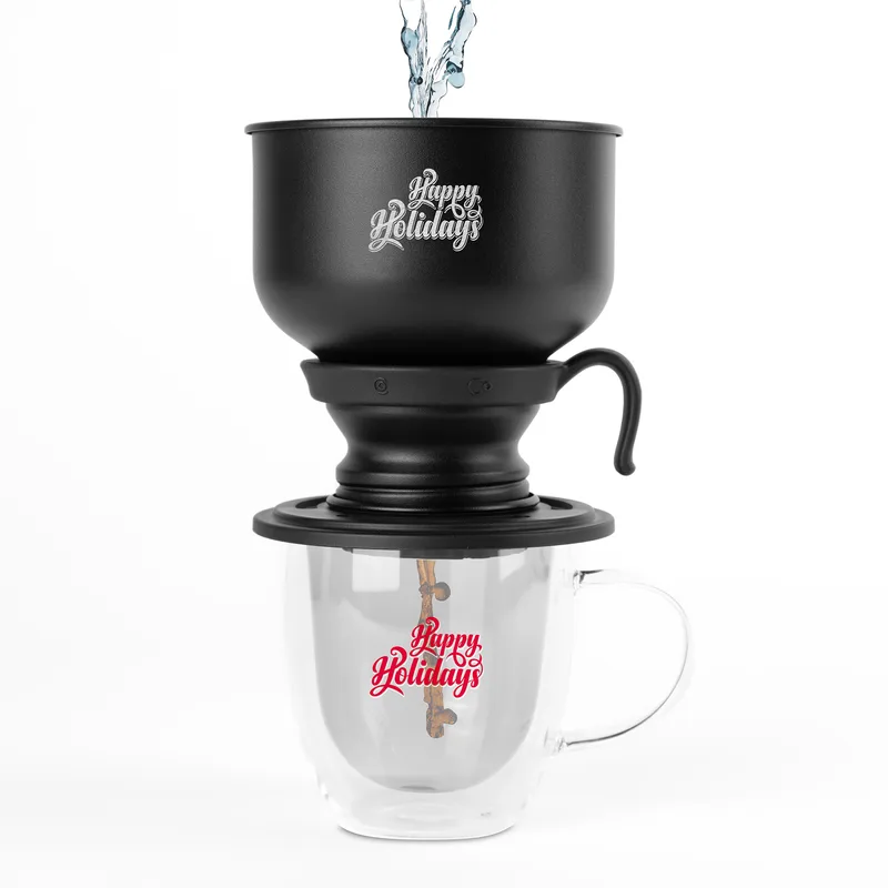 Various Logo Cup and Coffee Drip in Use