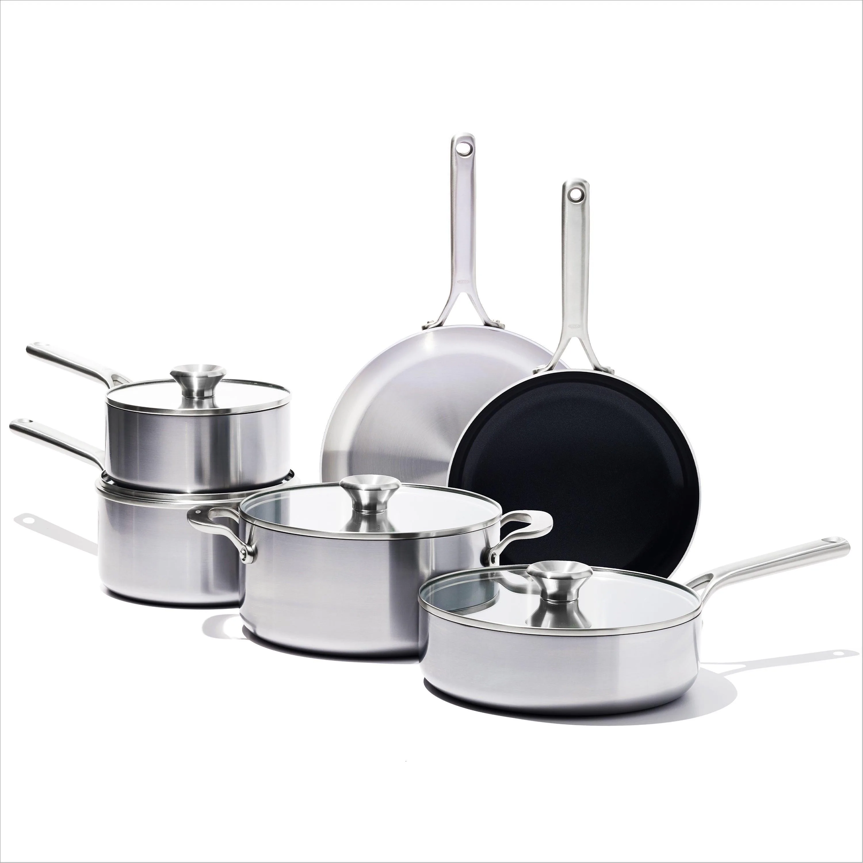OXO Mira Tri-Ply Stainless Steel 10Pc Cookware Set