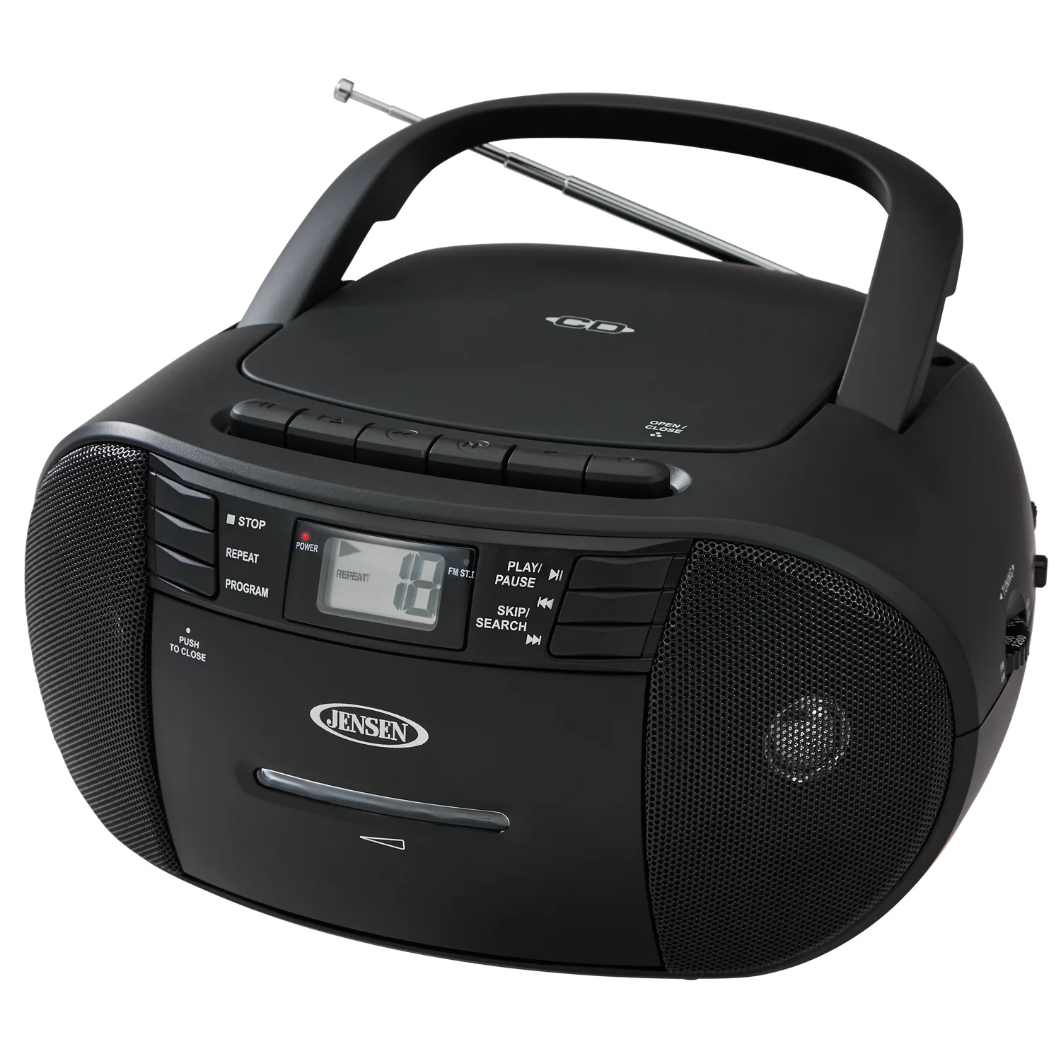 Jensen® Portable Stereo Compact Disc Cassette Recorder w/ AM/FM Radio