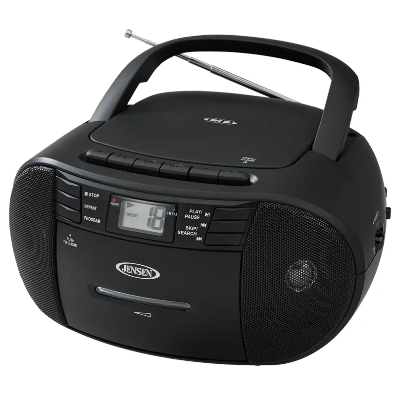 Jensen® Portable Stereo Compact Disc Cassette Recorder w/ AM/FM Radio