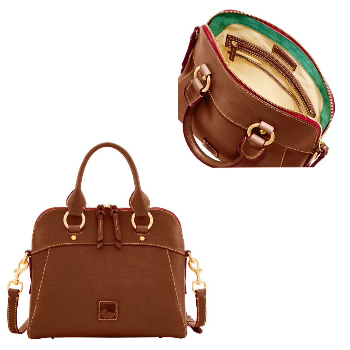 Dooney & Bourke Chestnut Brown Florentine Cameron Satchel