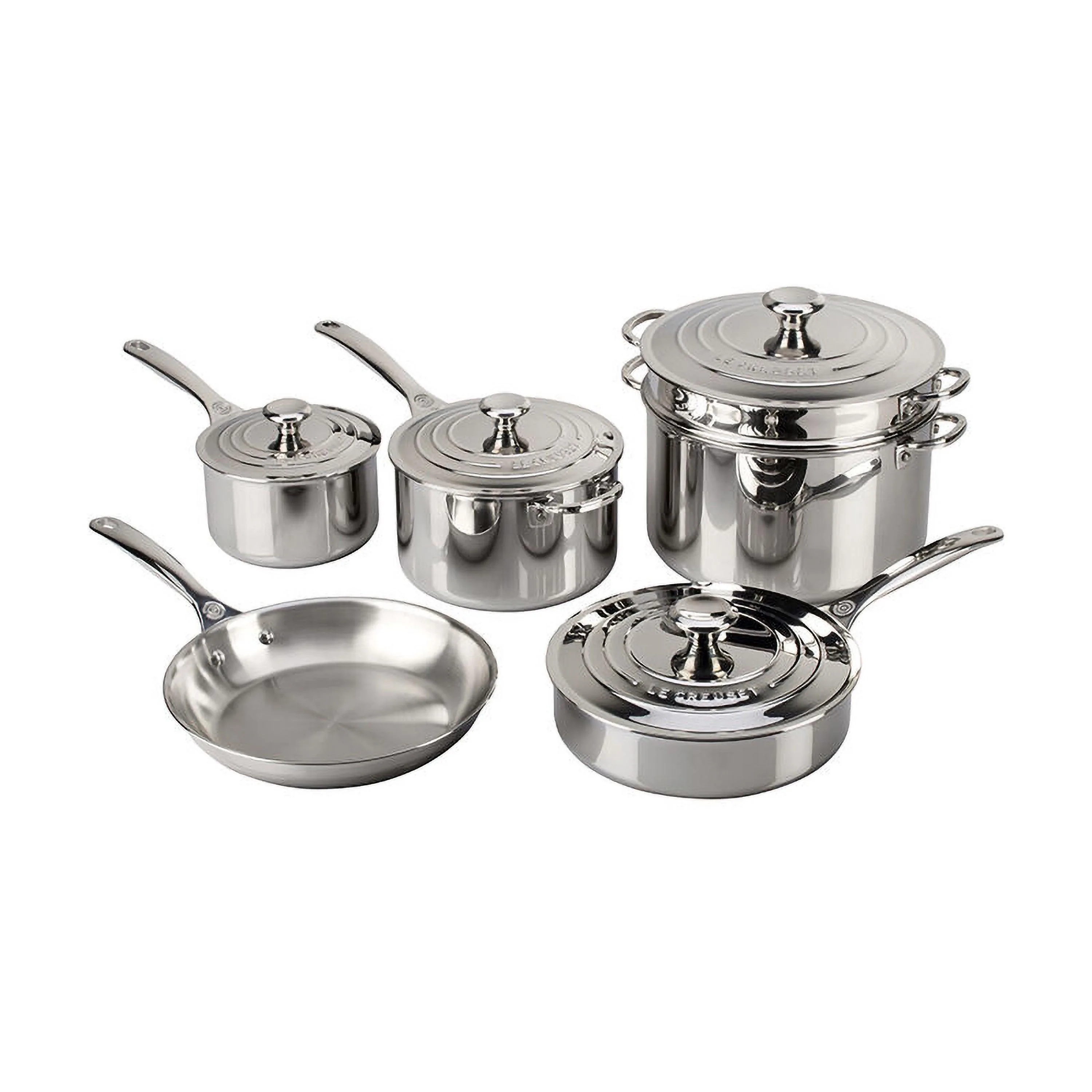 Le Creuset 10Pc Stainless Steel Cookware Set