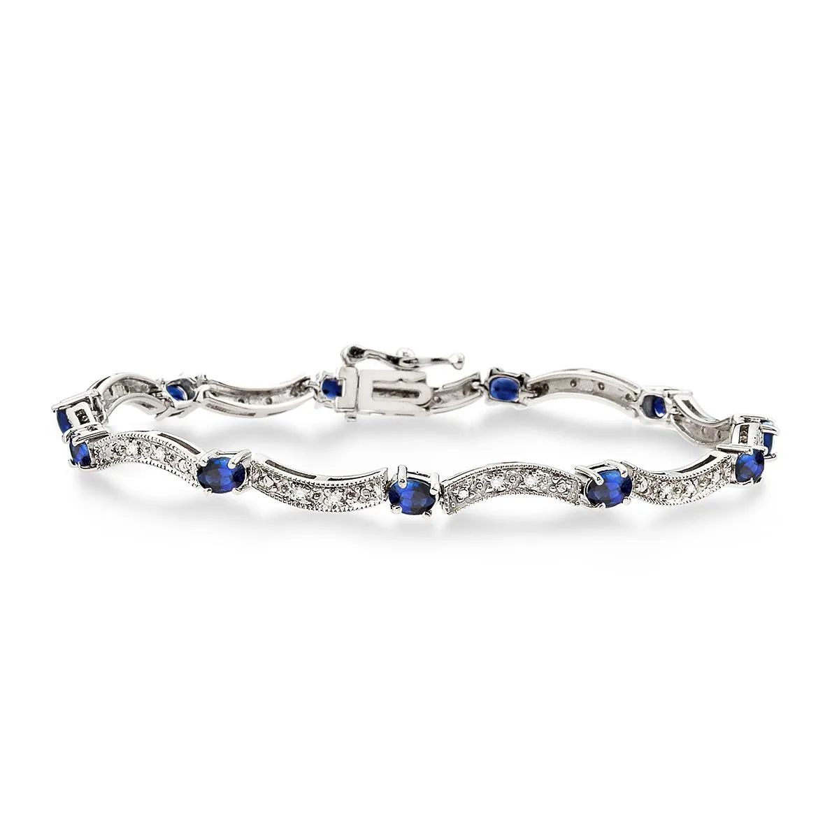 Jilco Inc Diamond & Sapphire Bracelet