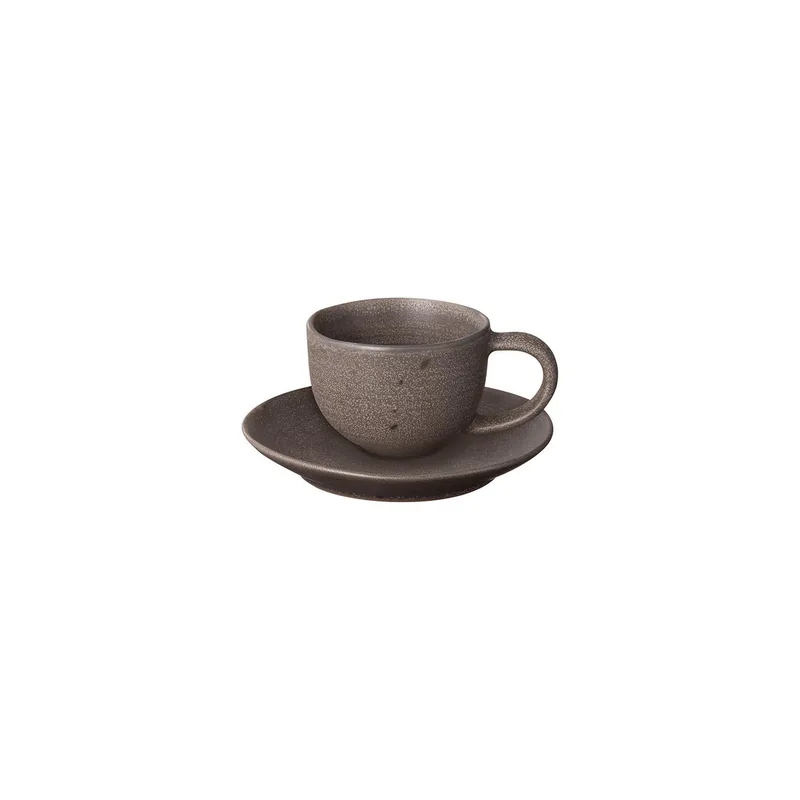 Blomus Kumi Stoneware Espresso Cups w/Saucers - Set Of 2 - Espresso
