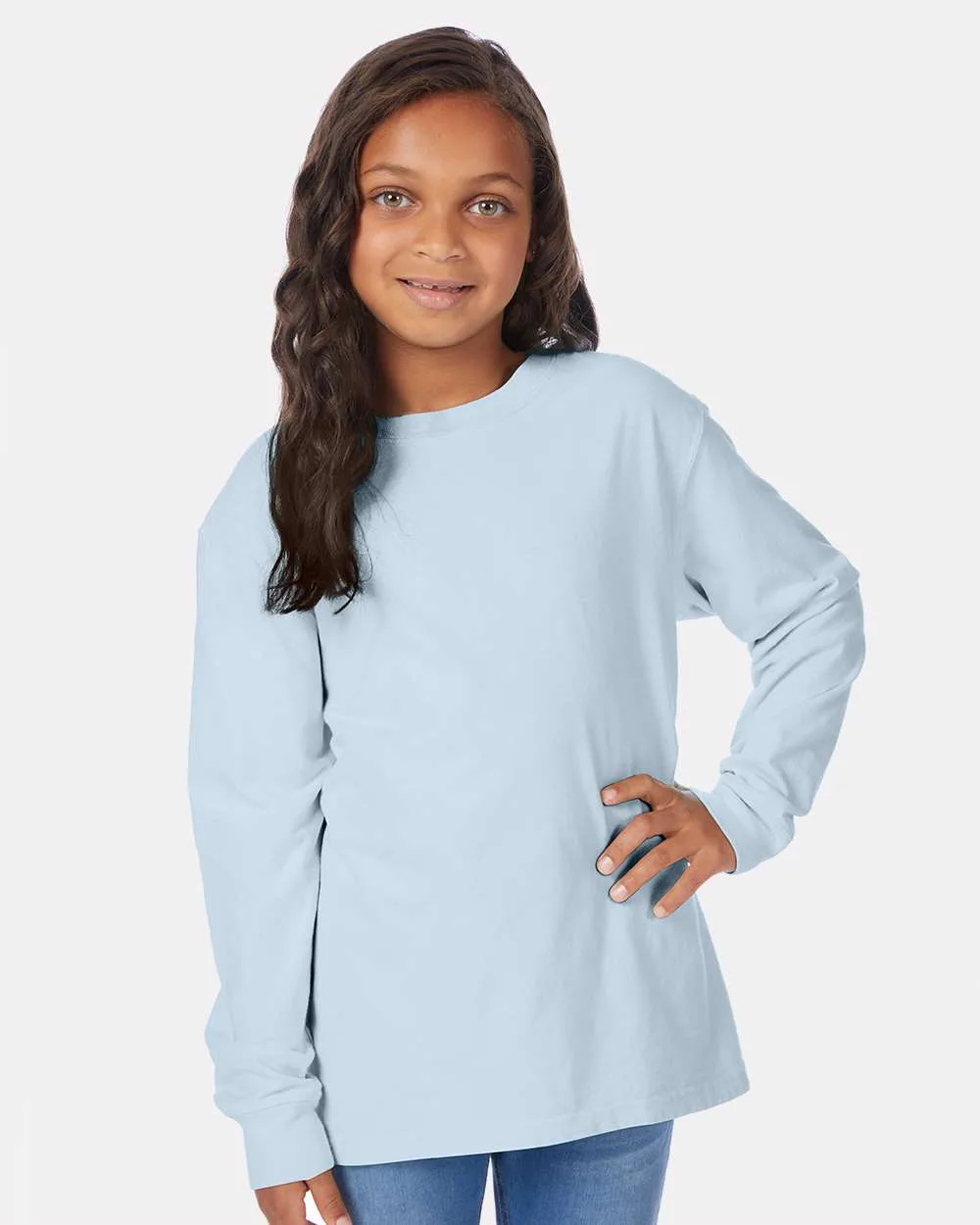 ComfortWash™ by Hanes® - Garment-Dyed Youth Long Sleeve T-Shirt view 7