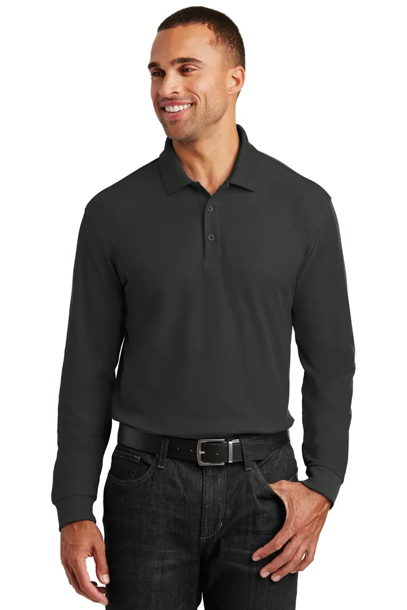 Port Authority® Long Sleeve Core Classic Pique Polo. view 2