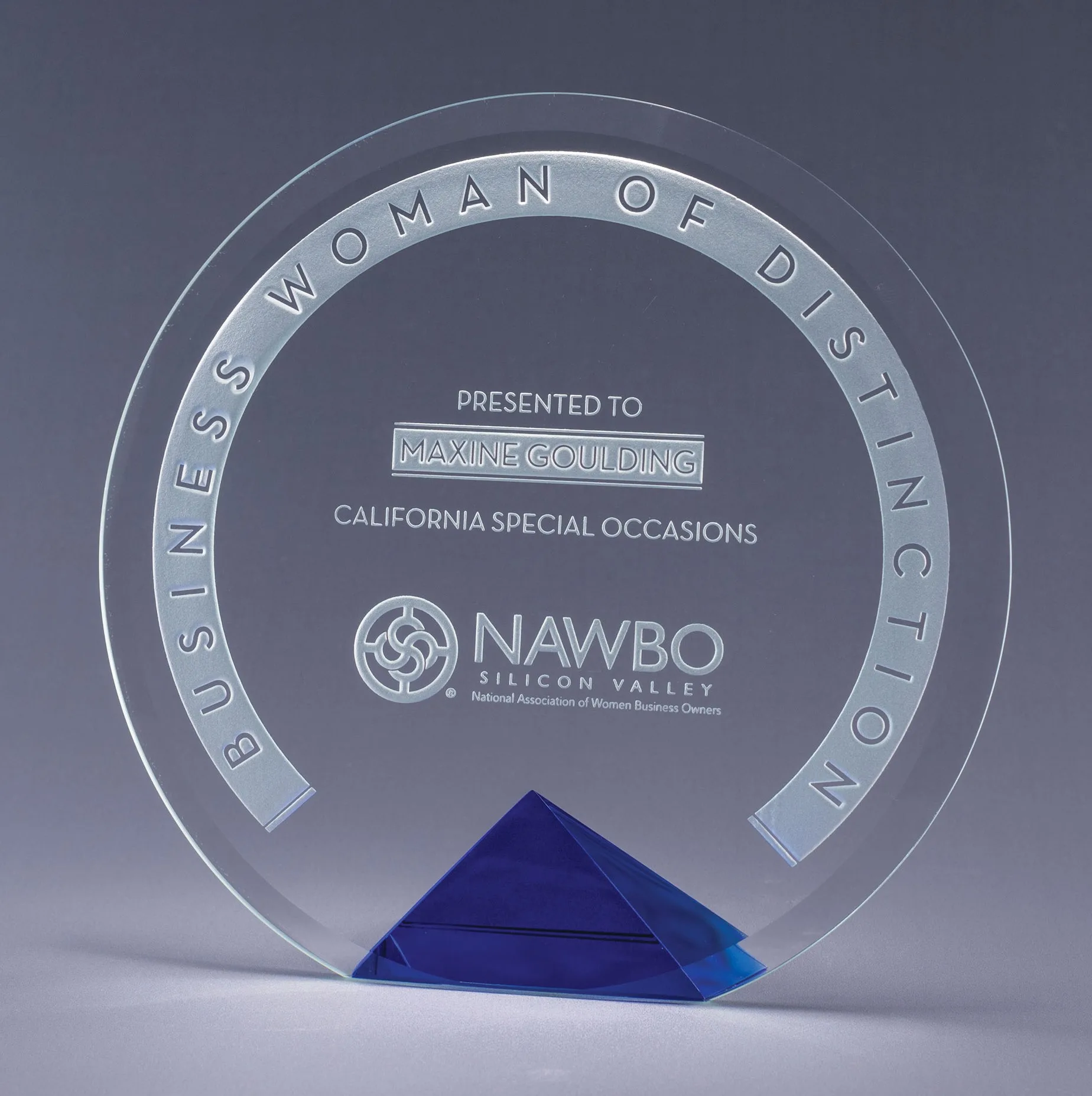 7.5" Cyrk Starphire Crystal Award view 2