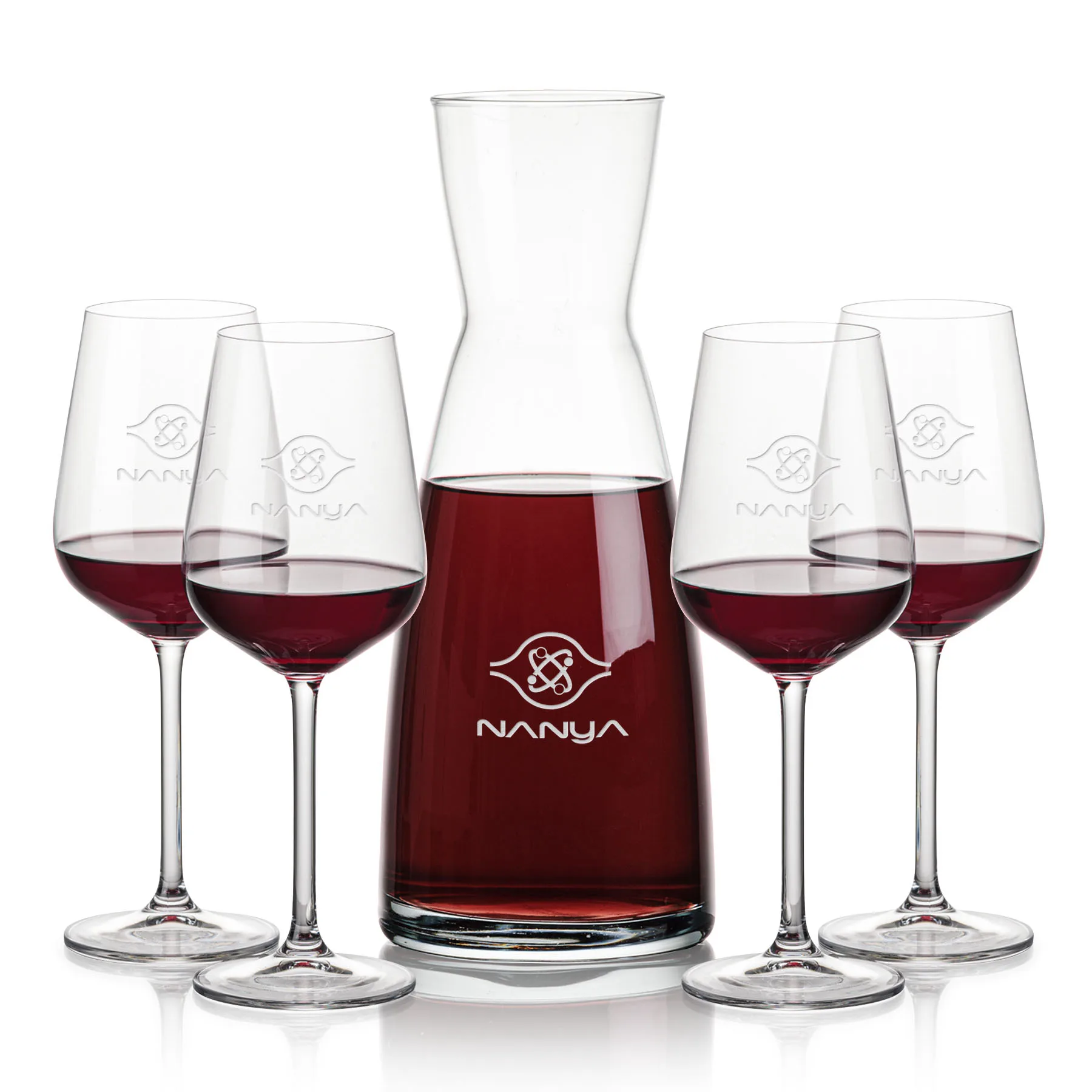 Carafe Stemmed Set, Elderwood Set, Carafe & 4 Wine