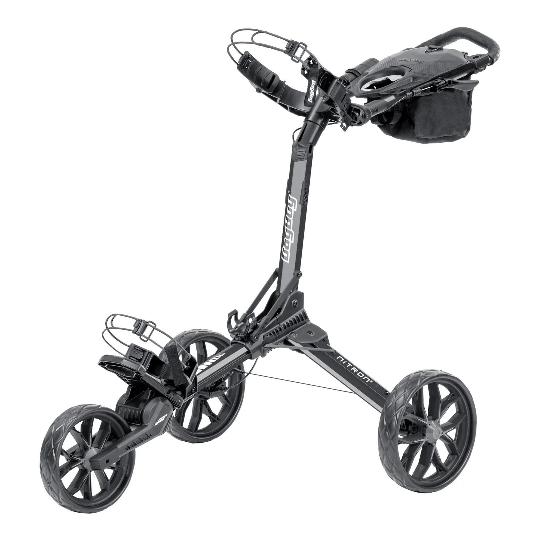 Bag Boy Nitron Auto-Open Golf Push Cart - Graphite/Charcoal