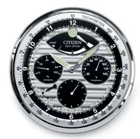 Citizen® Gallery Silver-Tone Hygrometer-Thermometer Wall Clock