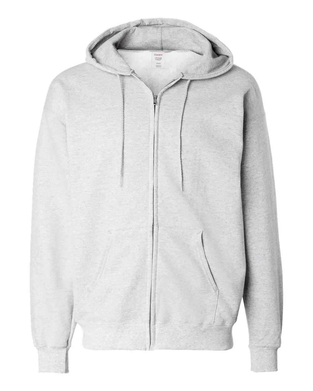 Hanes® Unisex Ultimate Cotton® Full-Zip Hooded Sweatshirt view 3