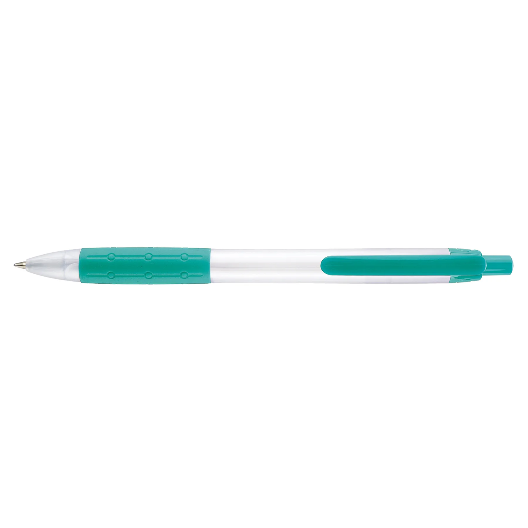 Translucent Pearl White/Teal Green Blank Front View