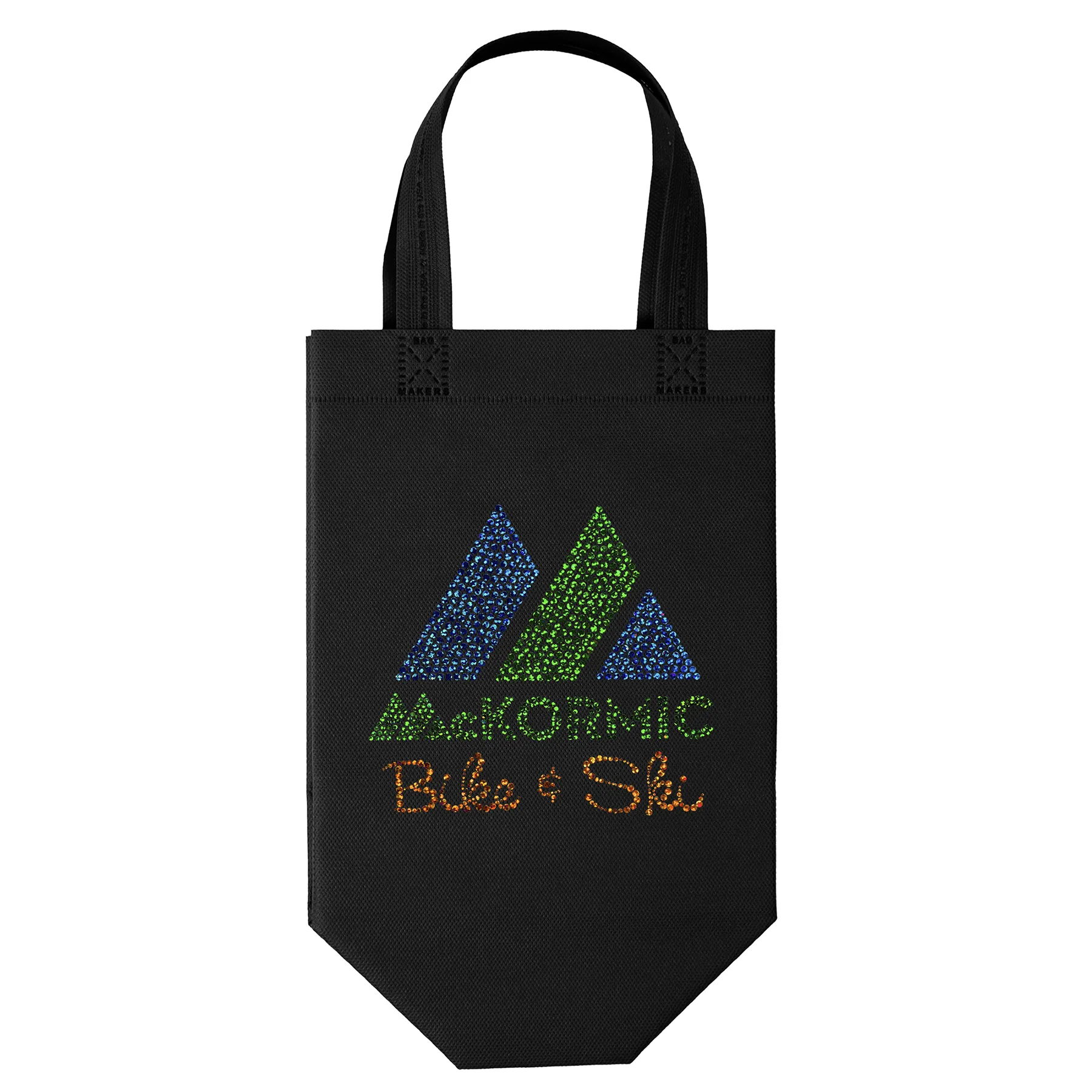 Glory™ - USA Made Non-Woven Tote - Sparkle (8" x 5" x 10") — Black