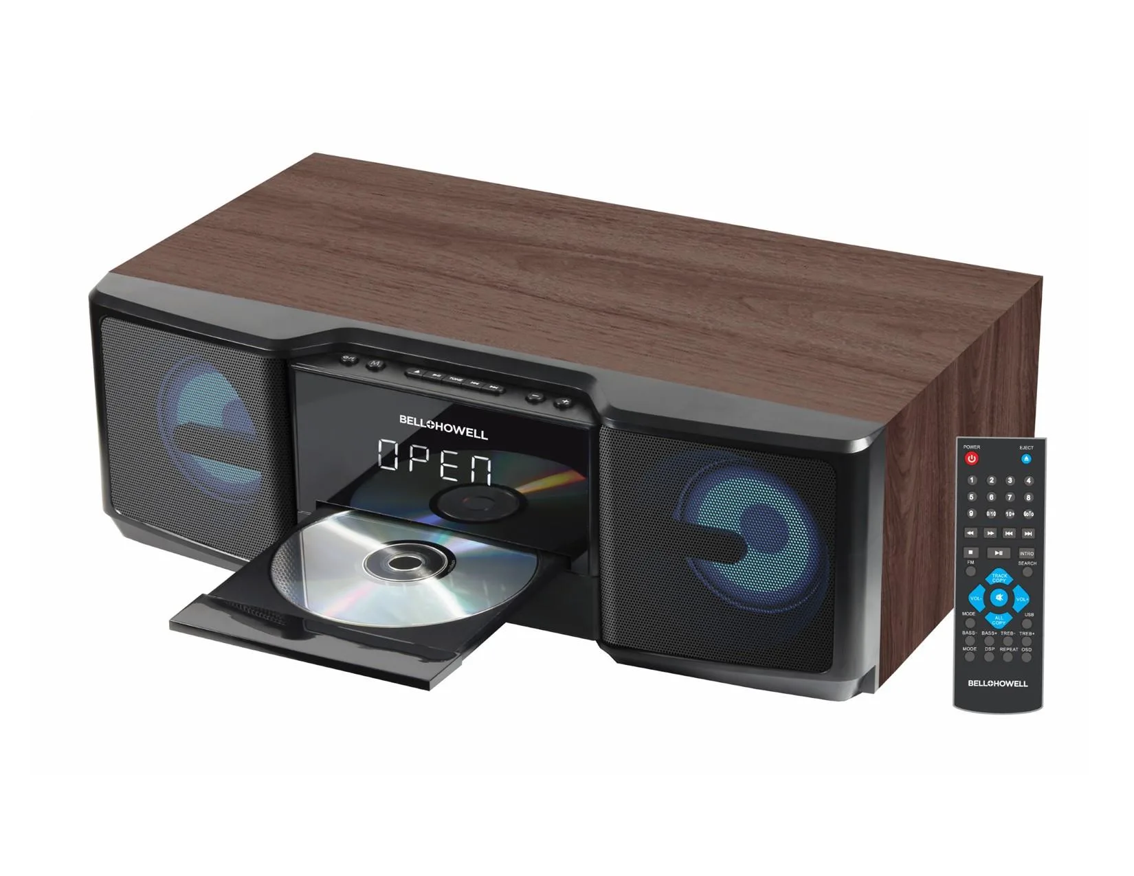 Bell+Howell High Definition 20 Watt Bluetooth Stereo Speaker System - Espresso