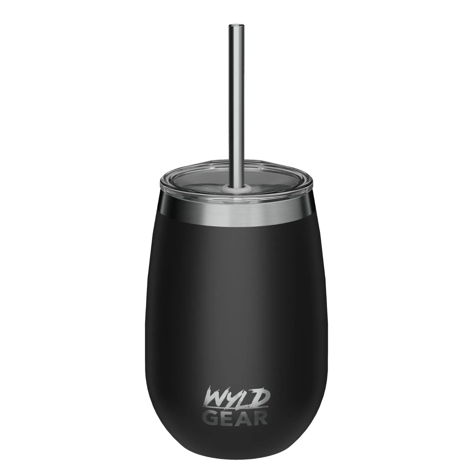 12 oz Wyld Gear® Stainless Steel Vacuum Insulated Wine Tumbler With lid view 2