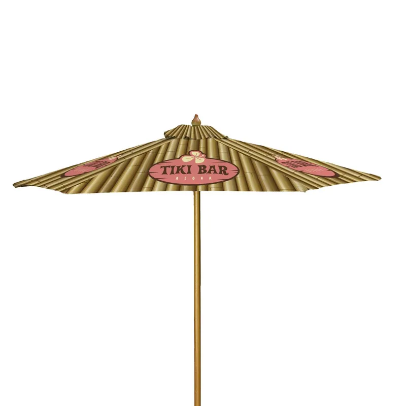 7' Wood Market Umbrella Kit Single-Sided (Dye Sublimation)