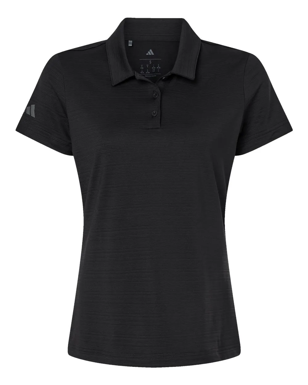 Adidas® Women's Textured Stripe Polo Shirt view 3