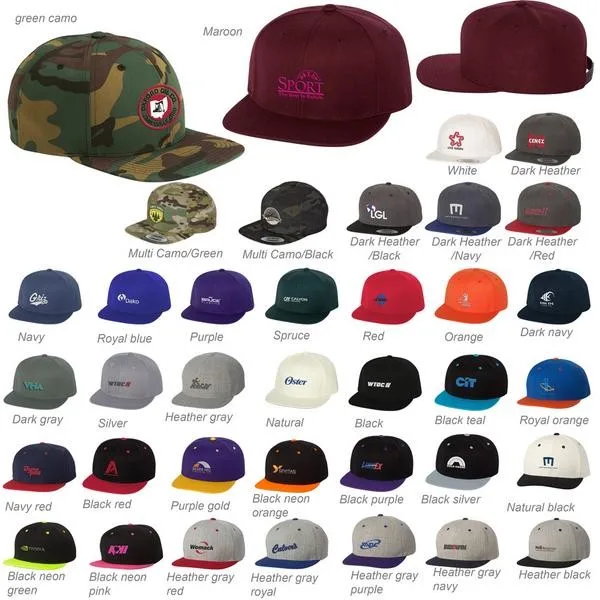 Yupoong 6089M Classic Flat Bill Snapback Cap