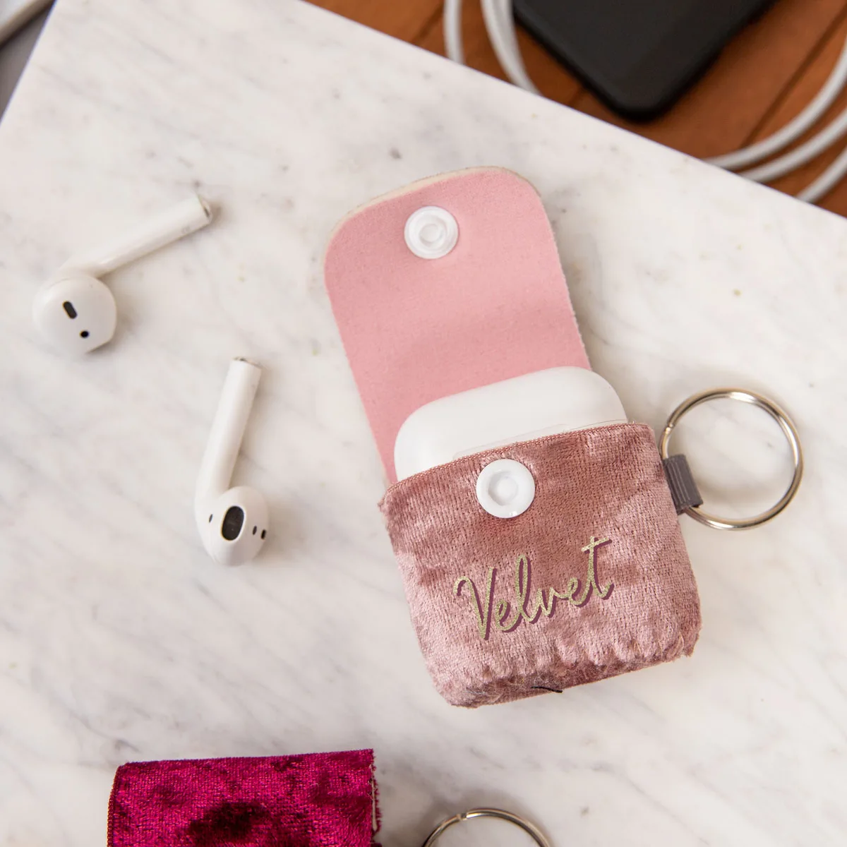 AirPods® 2nd Gen Velvet Neoprene Cover view 2