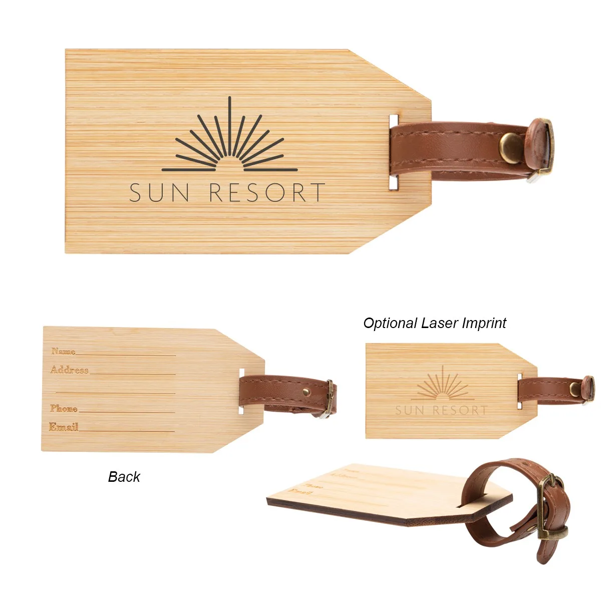 Outbound Bamboo Luggage Tag view 2