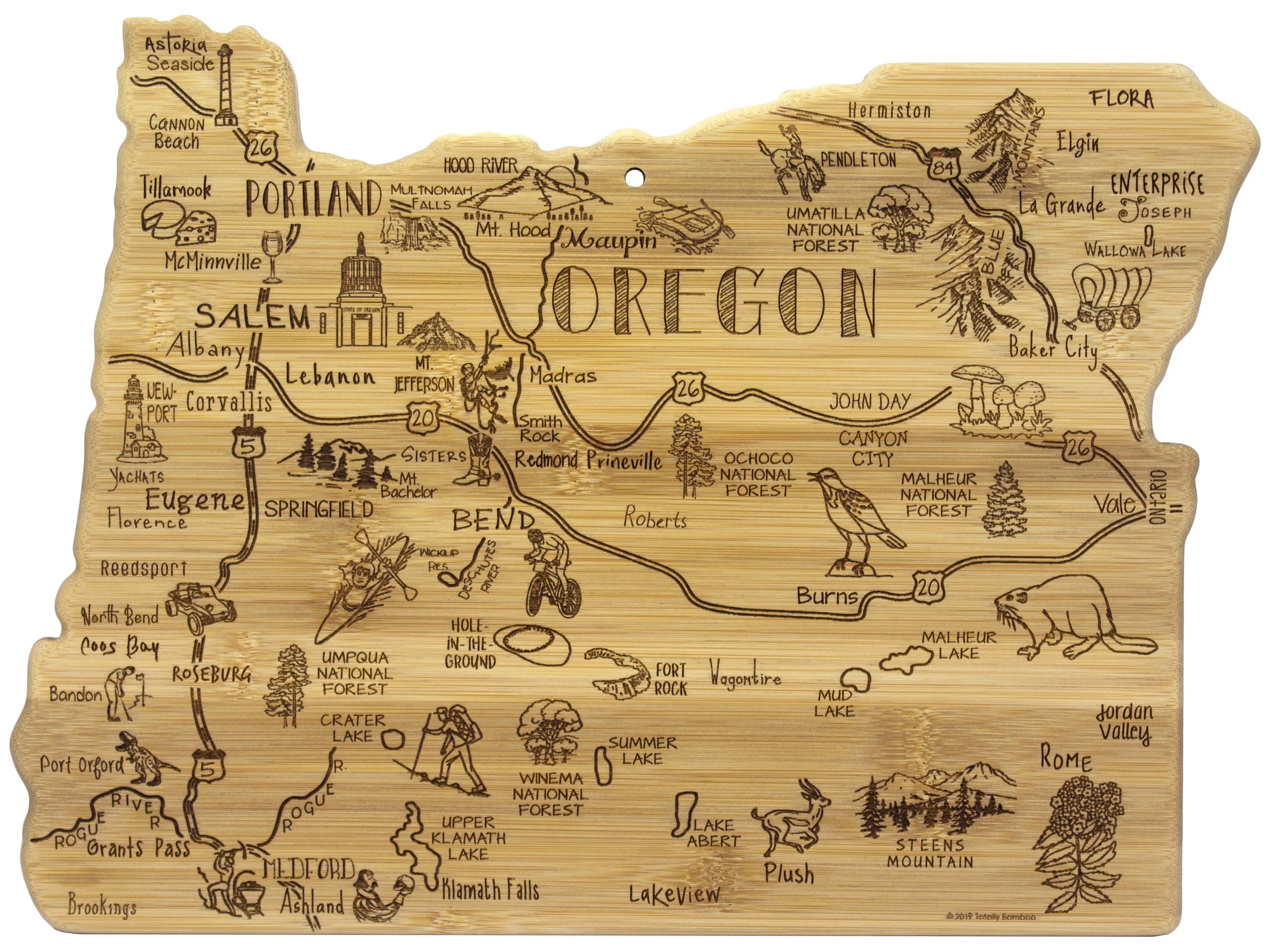 Destination Oregon Cutting & Serving Board