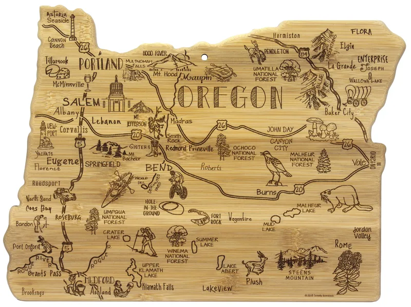 Destination Oregon Cutting & Serving Board