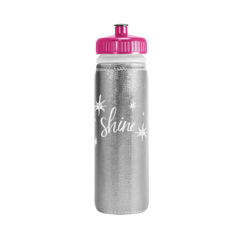 22 Oz. Van Metro Metallic Sport Bottle w/Sleeve & Push-Pull Lid view 4