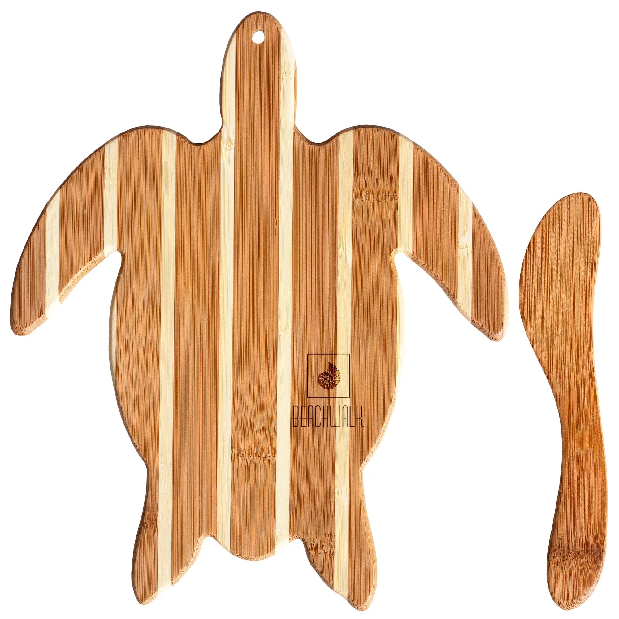 Sea Turtle Charcuterie Board with Spreader Knife Gift Set