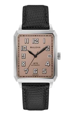 Citizen® Joseph Bulova Breton Men's Leather Strap Watch w/Blush Dial