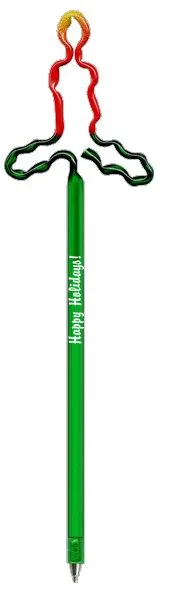 Candle With Holly Multi-Color Inkbend Standard, Bent Pen