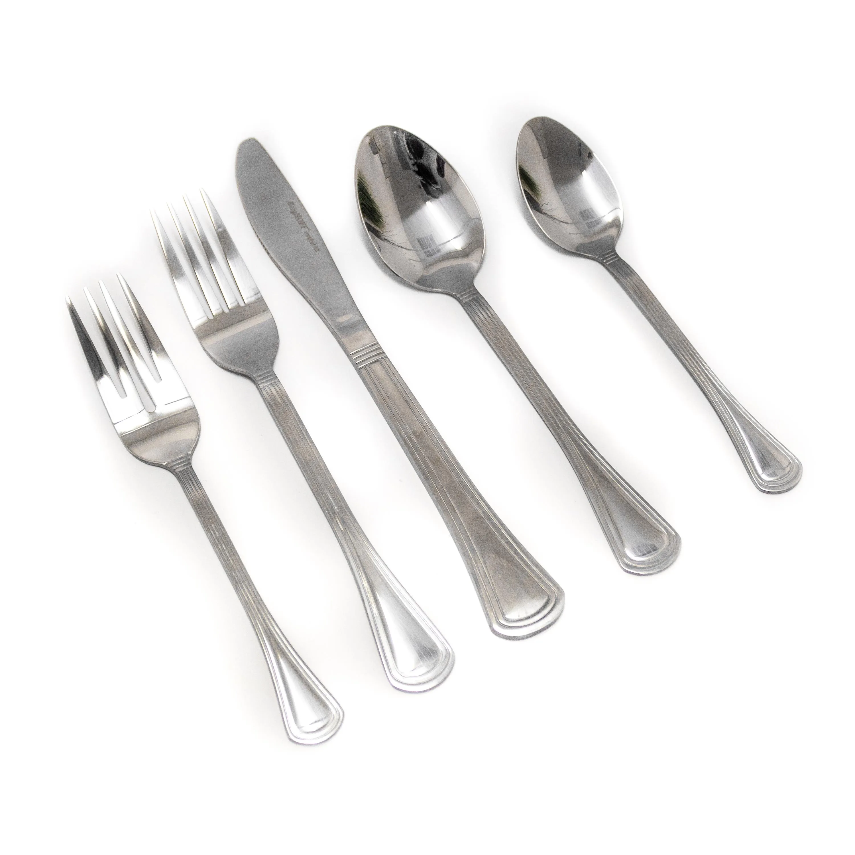 BergHoff Two-Tone Matte 20Pc Flatware Set 18/0 Ss, Serv For 4